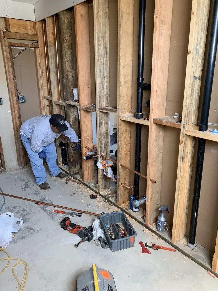 Commercial rough-in plumbing for Water Heater Replacement in Greater Cross Roads
